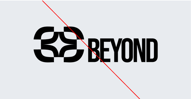 Image of brand logo incorrectly sized