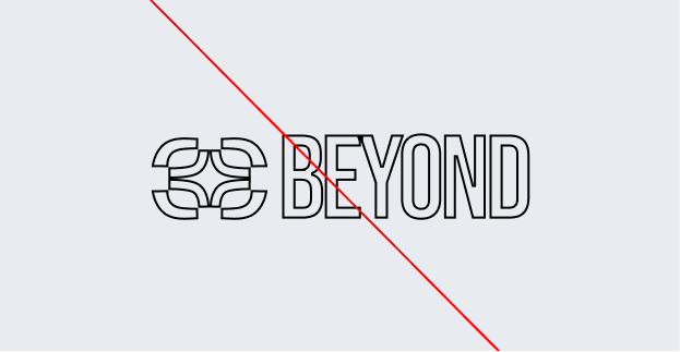 Image of brand logo incorrectly outlined