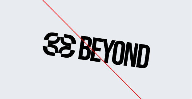Image of brand logo incorrectly rotated